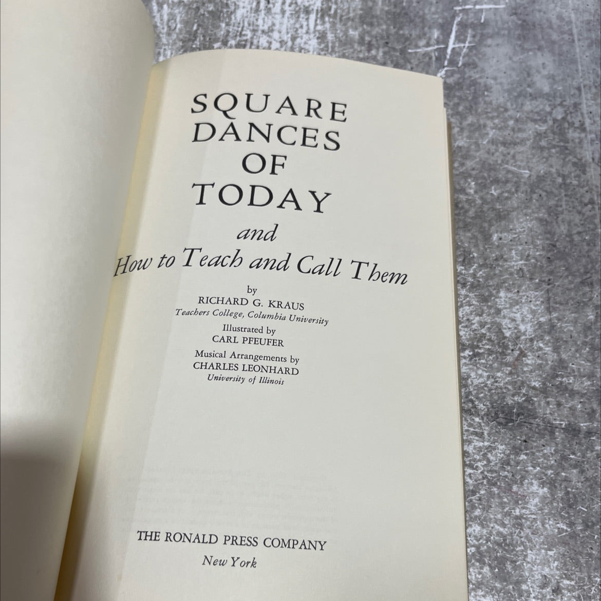 square dances of today and how to teach and call them book, by richard g. kraus, 1950 Hardcover image 2