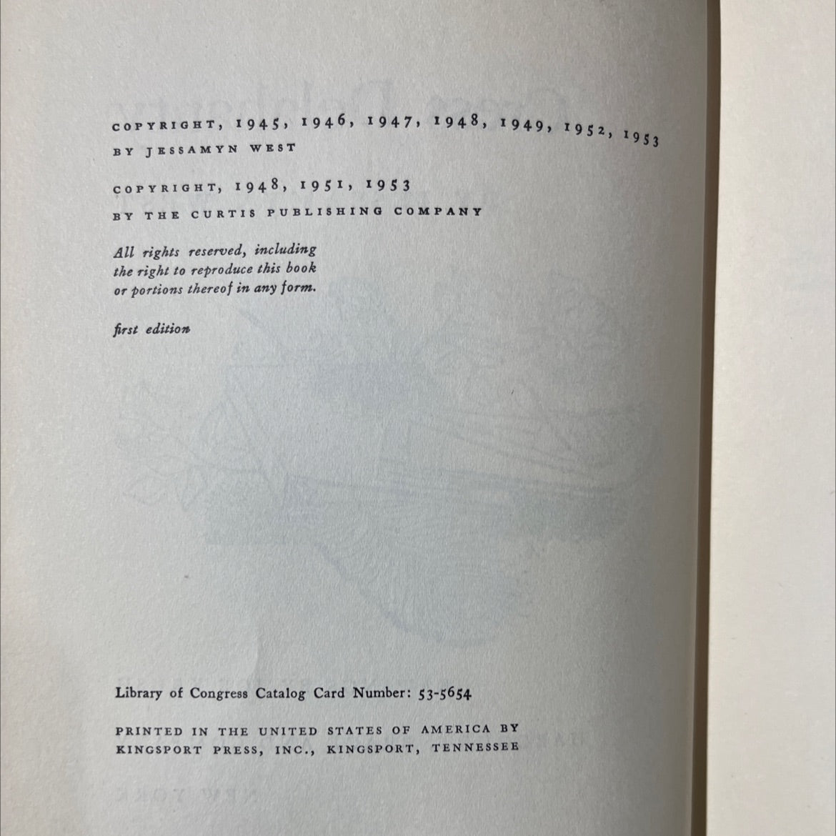 st sion cress delahanty book, by jessamyn west, 1953 Hardcover image 3
