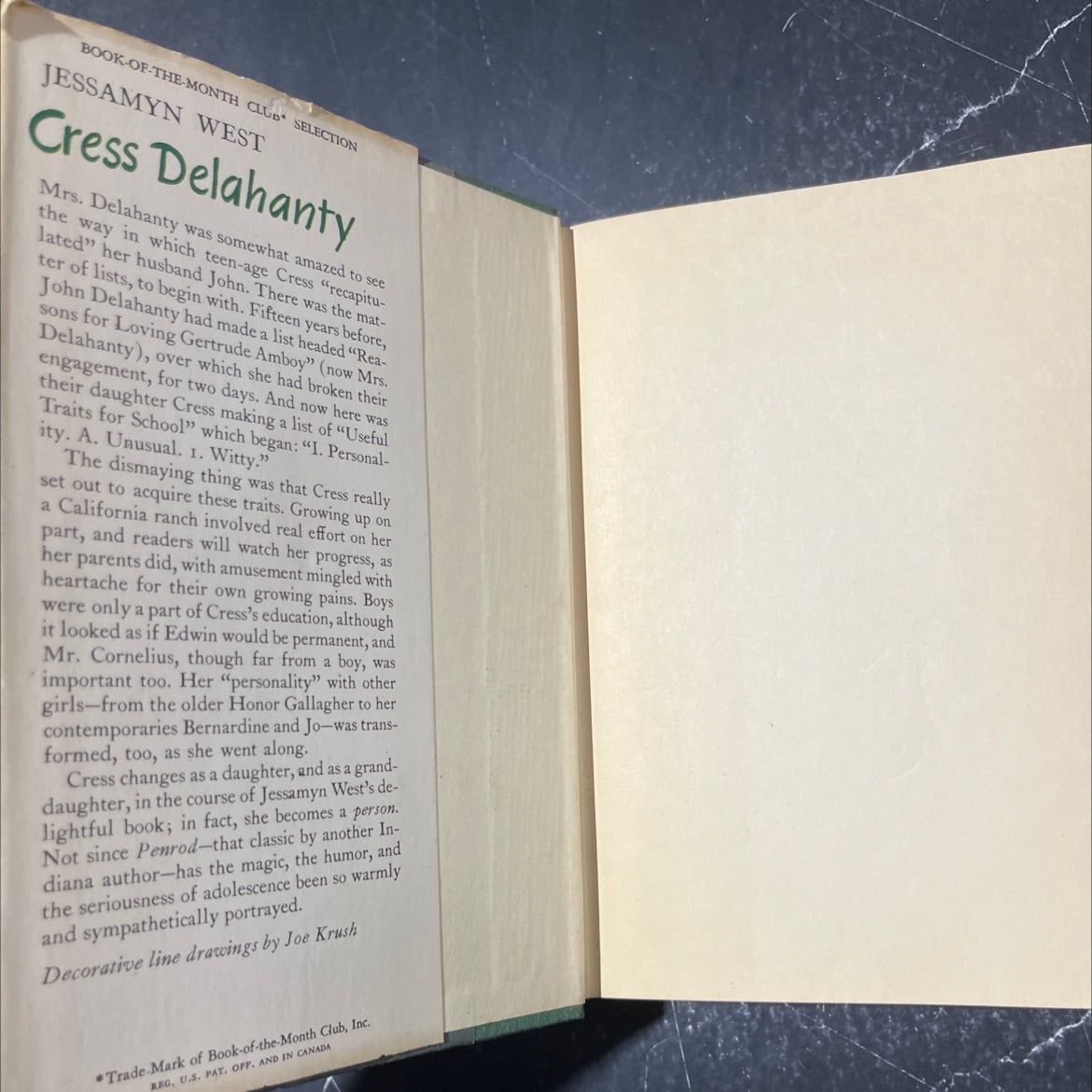 st sion cress delahanty book, by jessamyn west, 1953 Hardcover image 4