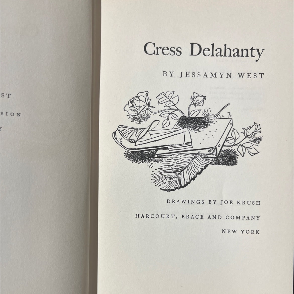 st sion cress delahanty book, by jessamyn west, 1953 Hardcover image 2