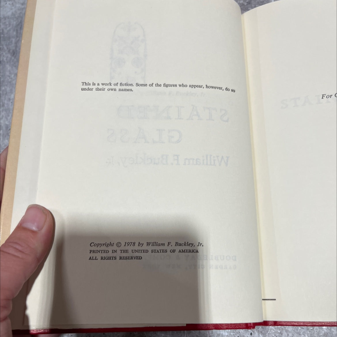 stained glass book, by William F. Buckley, Jr., 1978 Hardcover image 3