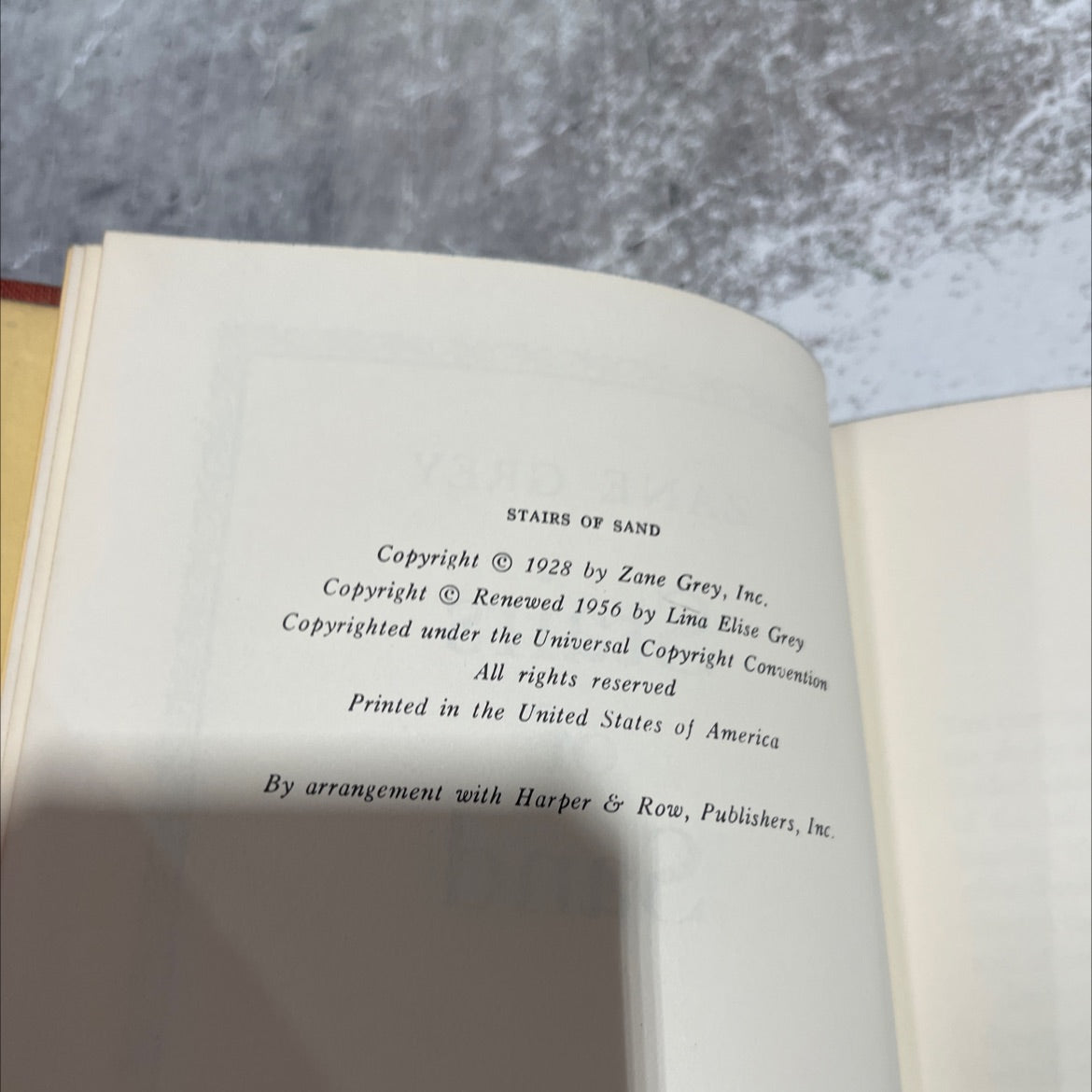 stairs of sand book, by zane grey, 1956 Hardcover image 3