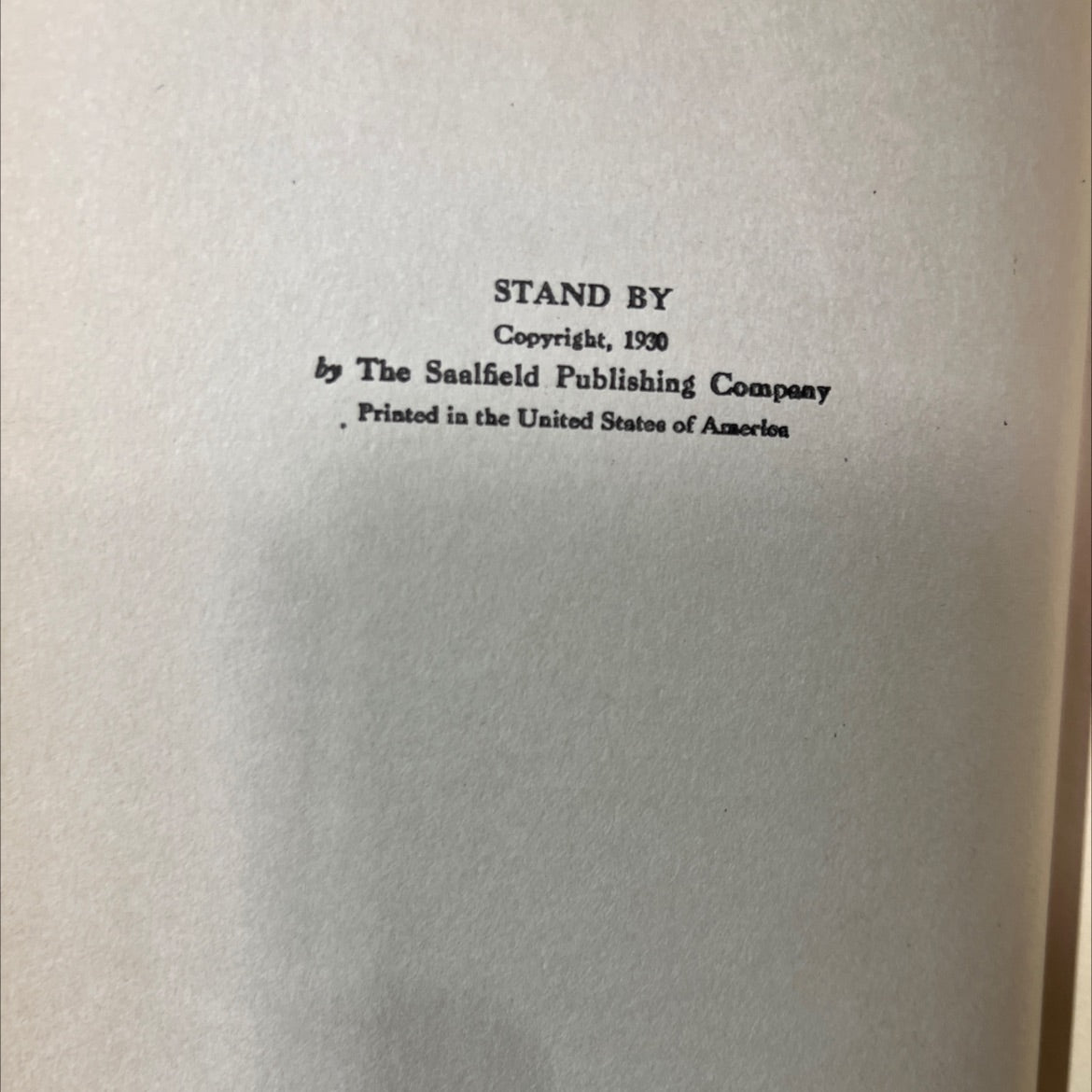 stand by the story of a boy's achievement in radio book, by hugh mcalister, 1930 Hardcover image 3