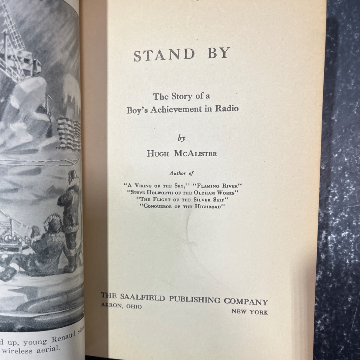 stand by the story of a boy's achievement in radio book, by hugh mcalister, 1930 Hardcover image 2