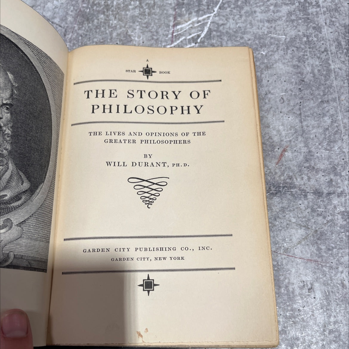 star book the story of philosophy the lives and opinions of the greater philosophers book, by will durant, 1927 image 2