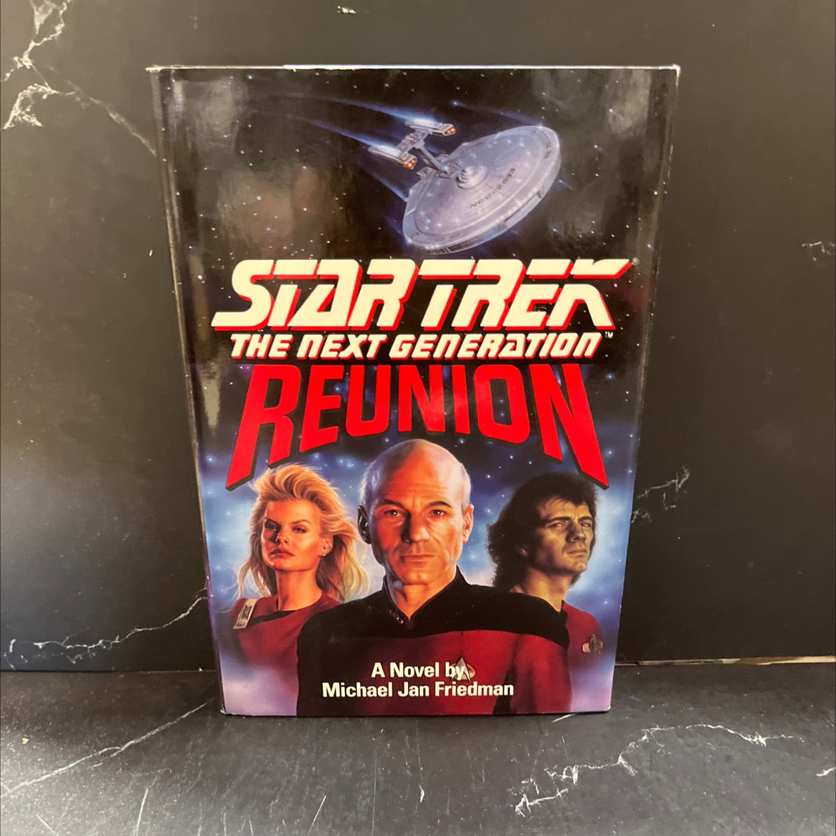 star trek the next generation reunion book, by Michael Jan Friedman, 1991 Hardcover image 1