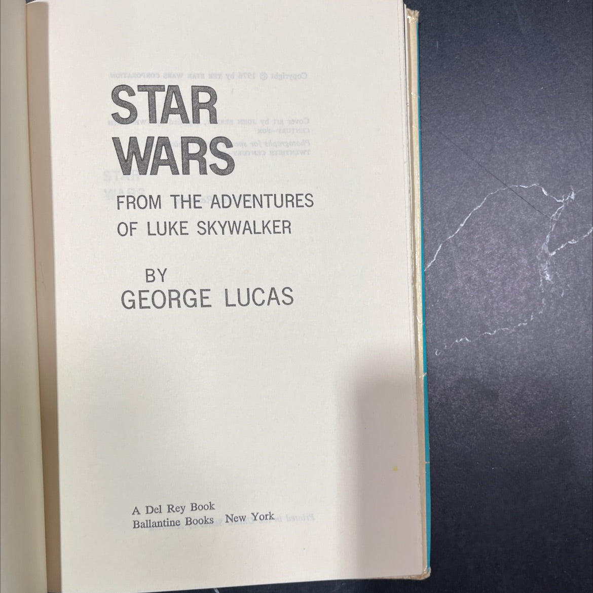 star wars book, by george lucas, 1976 Hardcover image 2