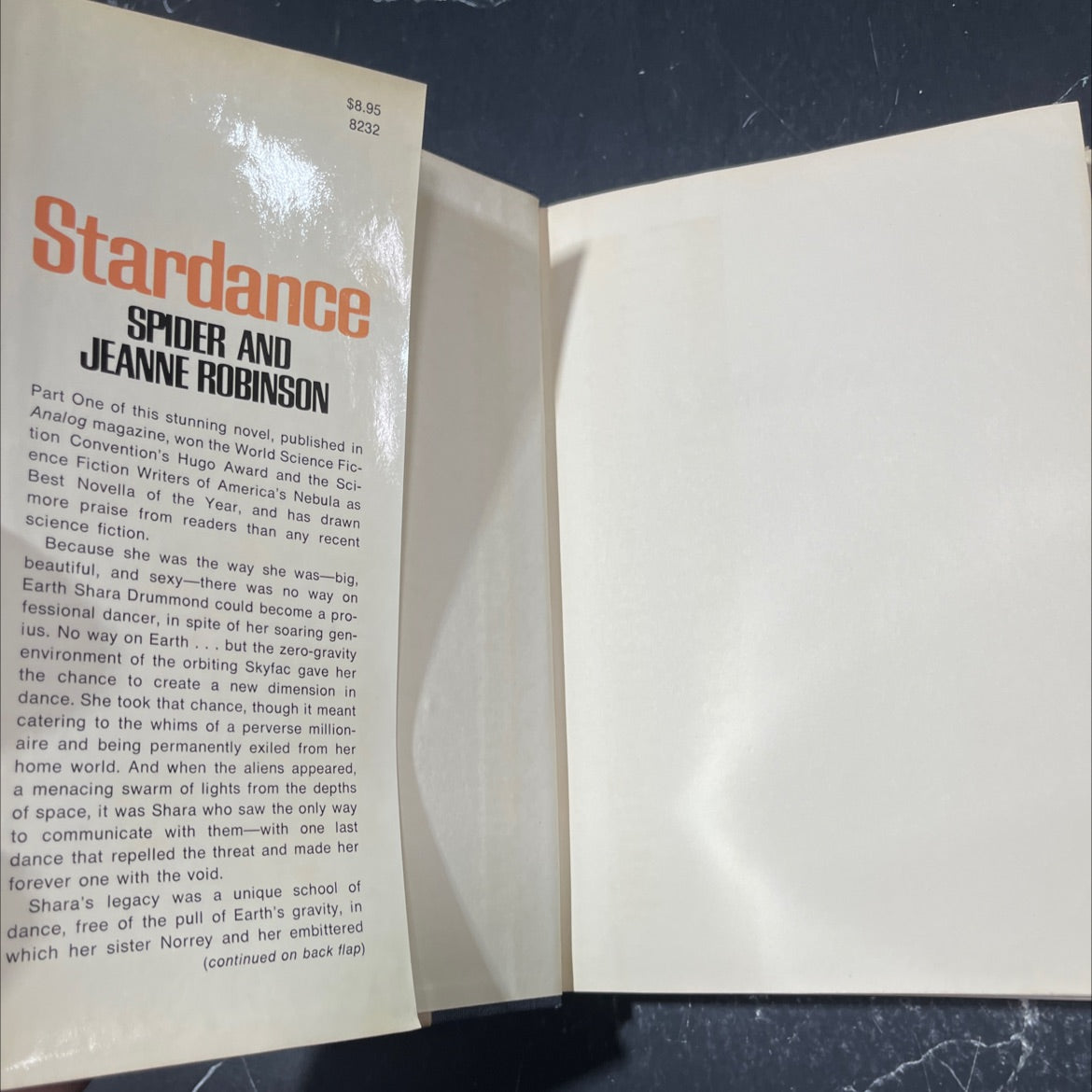 stardance book, by Spider Robinson, Jeanne Robinson, 1979 Hardcover image 4