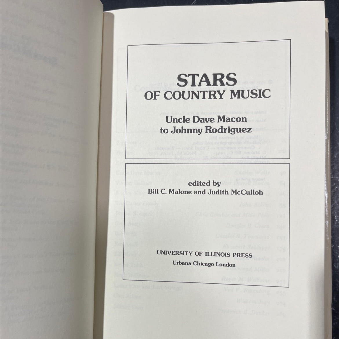 stars of country music uncle dave macon to johnny rodriguez book, by Bill C. Malone, Judith McCulloh, 1975 Hardcover image 2