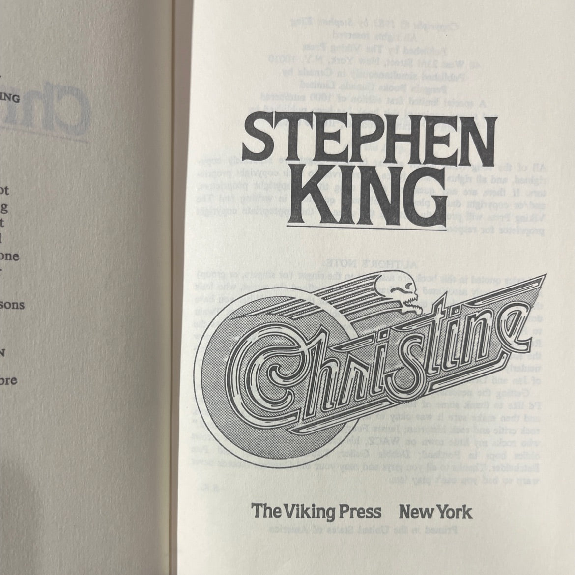 stephen king's songs of the dead book, by Stephen King, 1983 Hardcover image 2