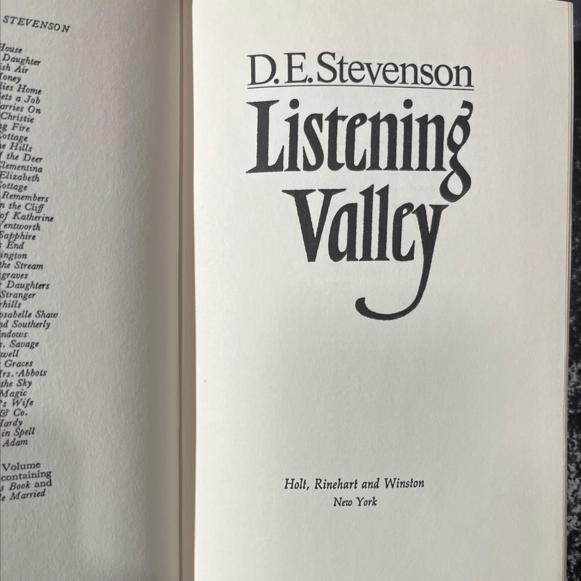 stevenson house book, by d.e. stevenson, 1978 Hardcover image 2