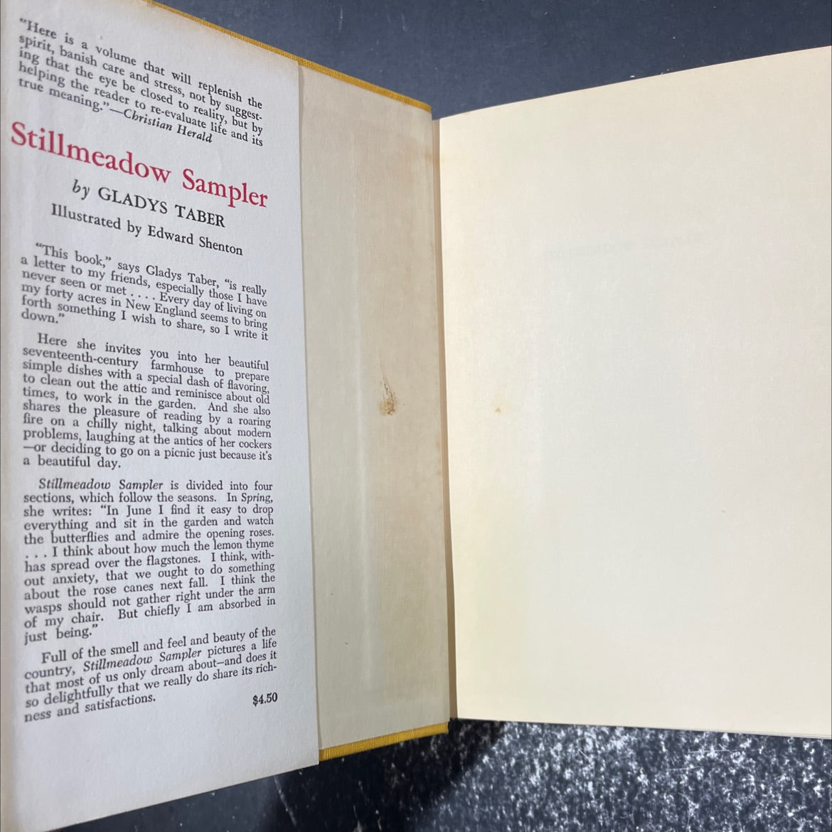 stillmeadow sampler book, by gladys taber, 1959 Hardcover image 4