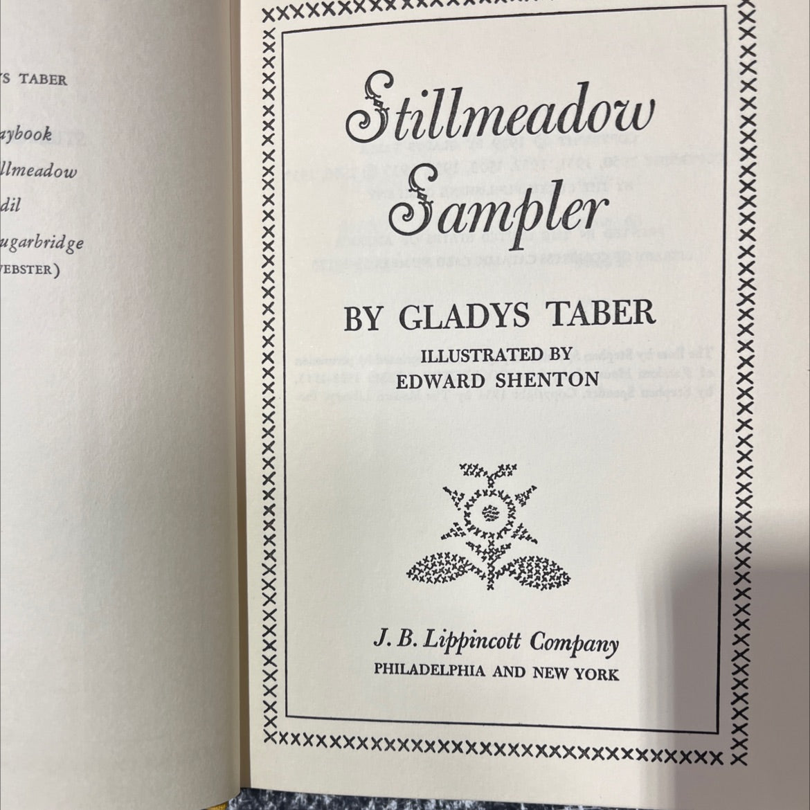 stillmeadow sampler book, by gladys taber, 1959 Hardcover image 2