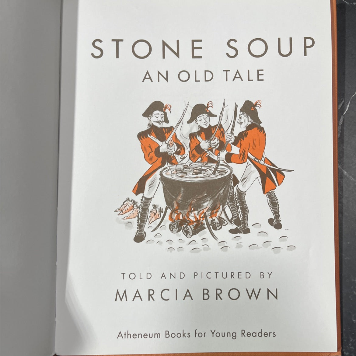 stone soup an old tale told and pictured by marcia brown book, by Marcia Brown, 1975 Hardcover image 2