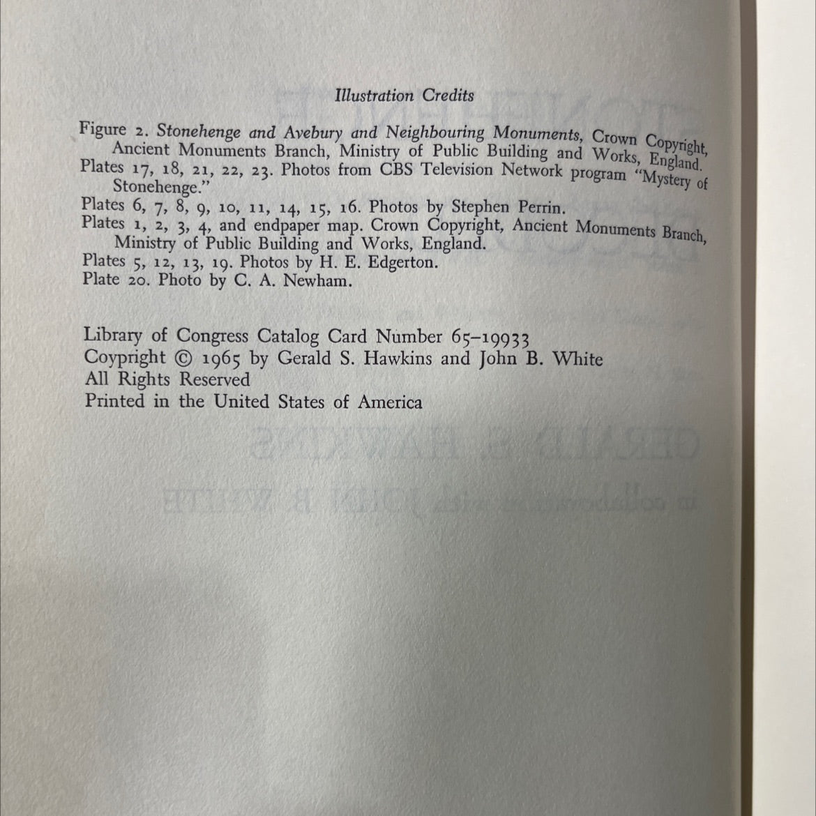 stonehenge decoded book, by gerald s. hawkins, john b. white, 1965 Hardcover image 3