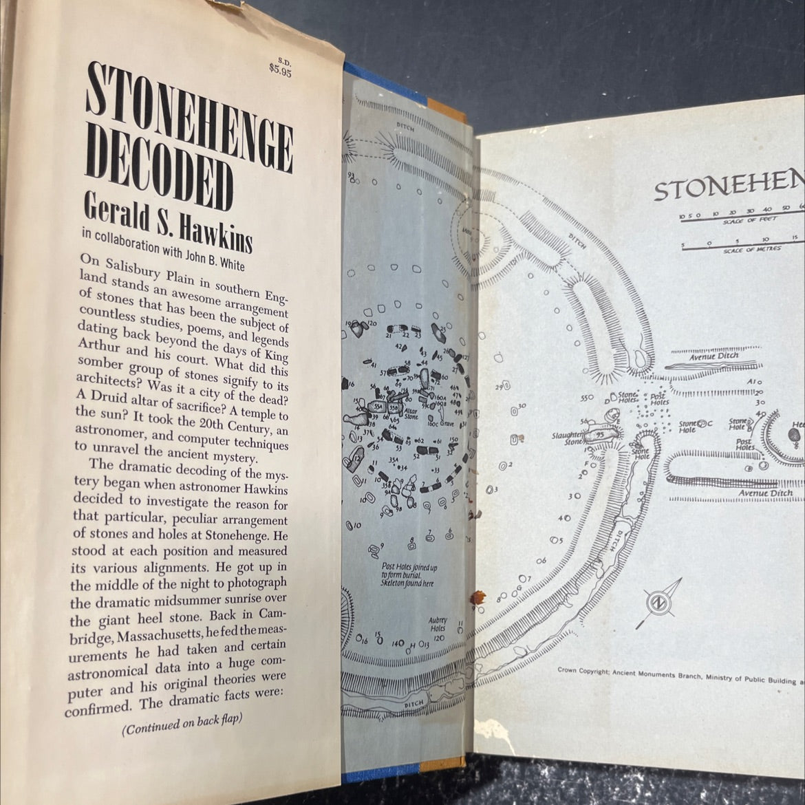 stonehenge decoded book, by gerald s. hawkins, john b. white, 1965 Hardcover image 4