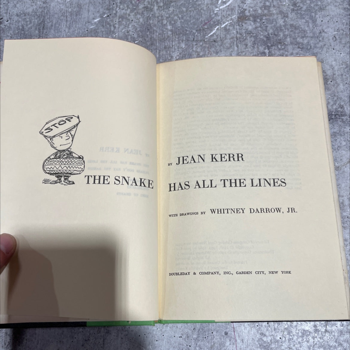 stop a the snake book, by jean kerr, 1960 Hardcover image 2
