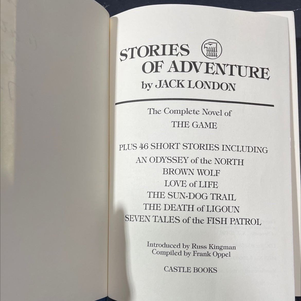 stories of adventure book, by jack london, 1980 Hardcover image 2