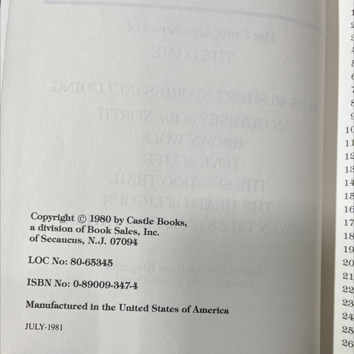 stories of adventure book, by jack london, 1980 Hardcover image 3