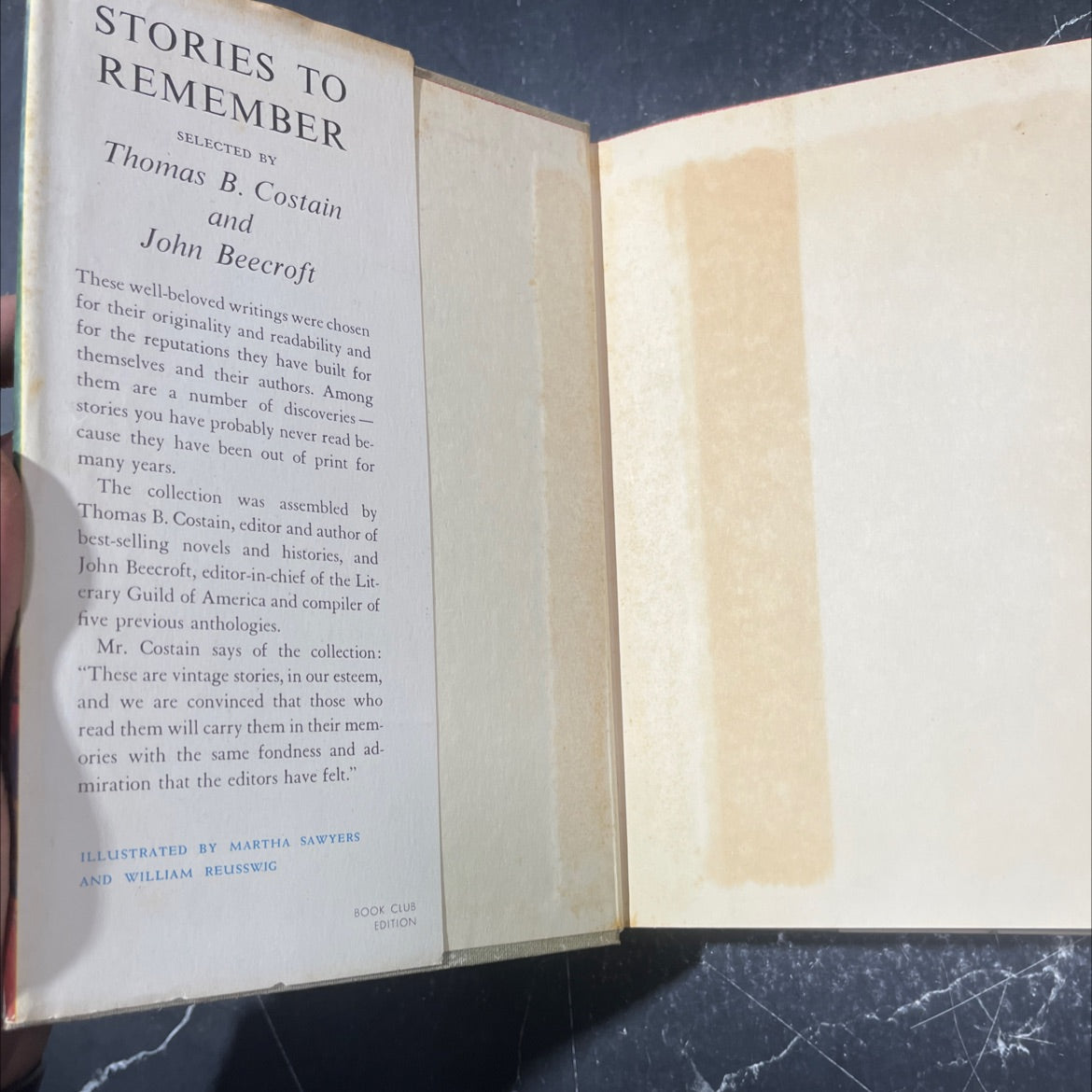 stories to remember book, by Thomas B. Costain, John Beecroft, 1956 Hardcover image 4
