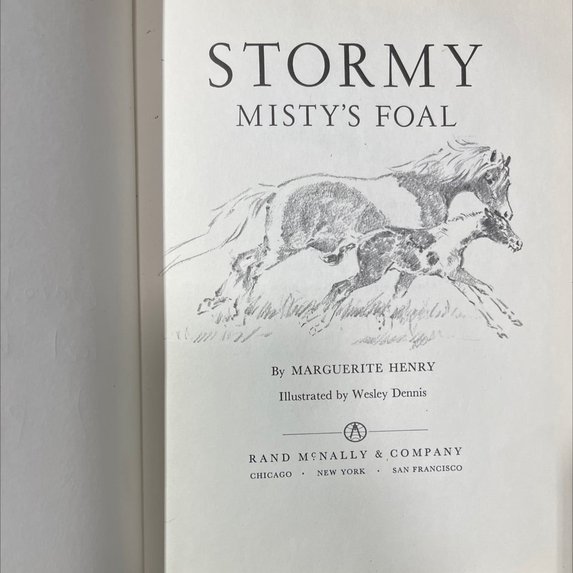 stormy misty's foal book, by marguerite henry, 1963 Hardcover, First Edition, Vintage image 2