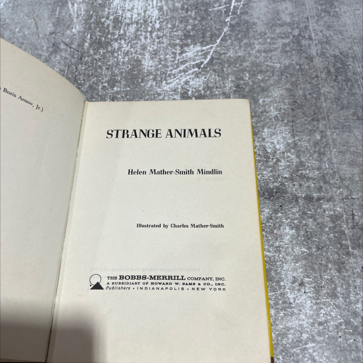 SIGNED strange animals book, by Helen Mather-Smith Mindlin, 1962 Hardcover, First Edition, Vintage image 2