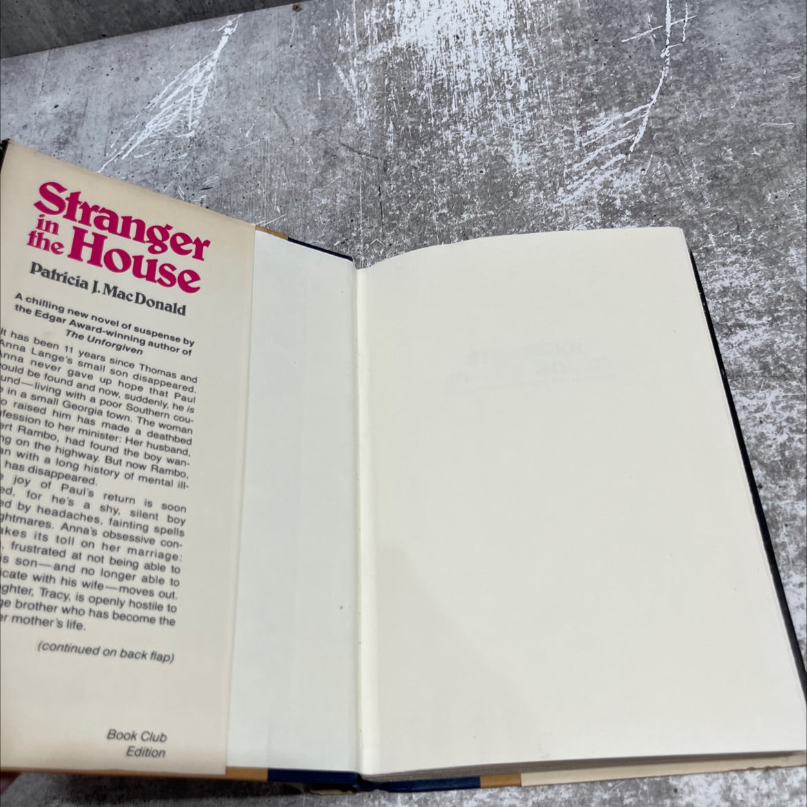 stranger in the house book, by Patricia J. MacDonald, 1983 Hardcover image 4