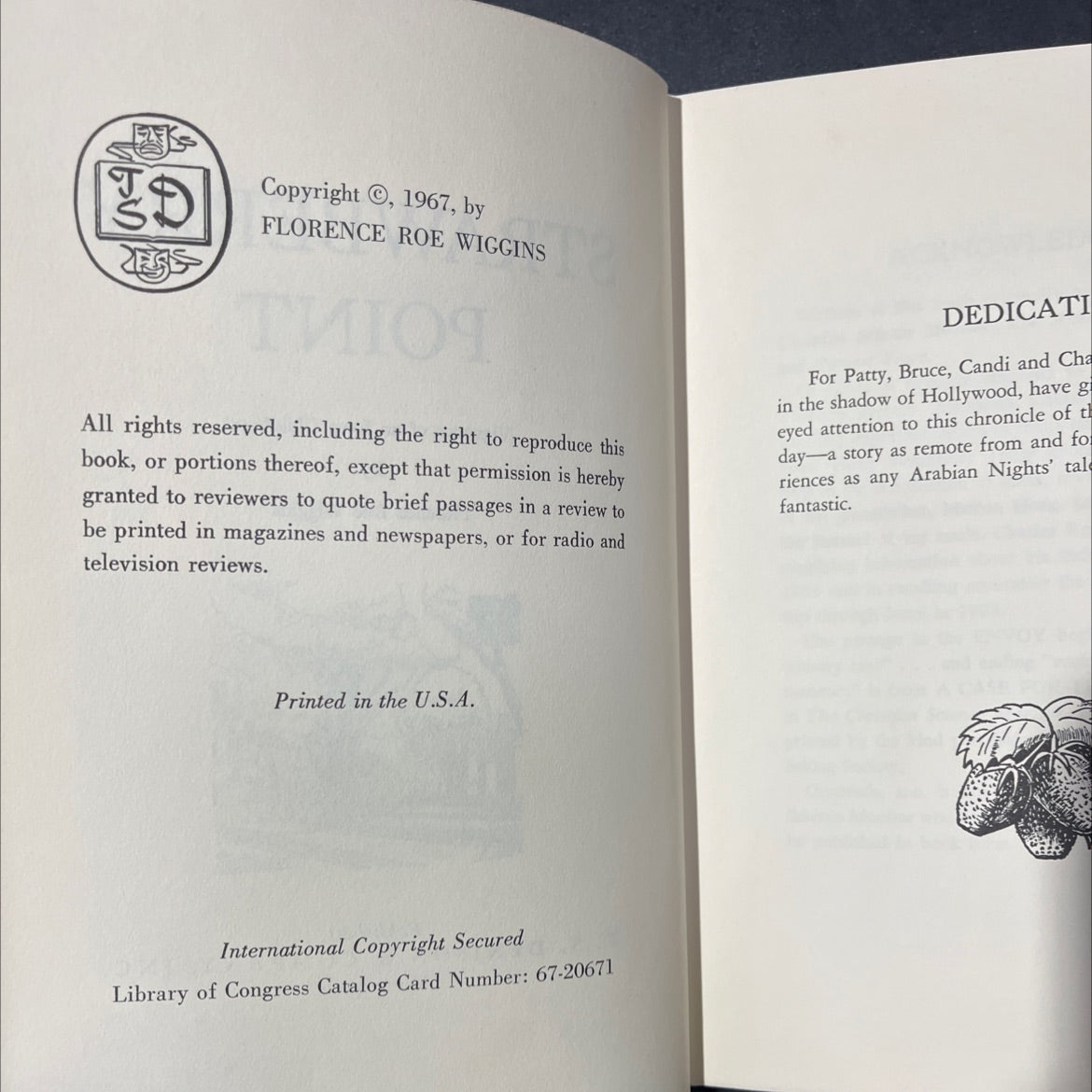 strawberry point vignettes of an iowa childhood book, by florence roe wiggins, 1967 Hardcover image 3