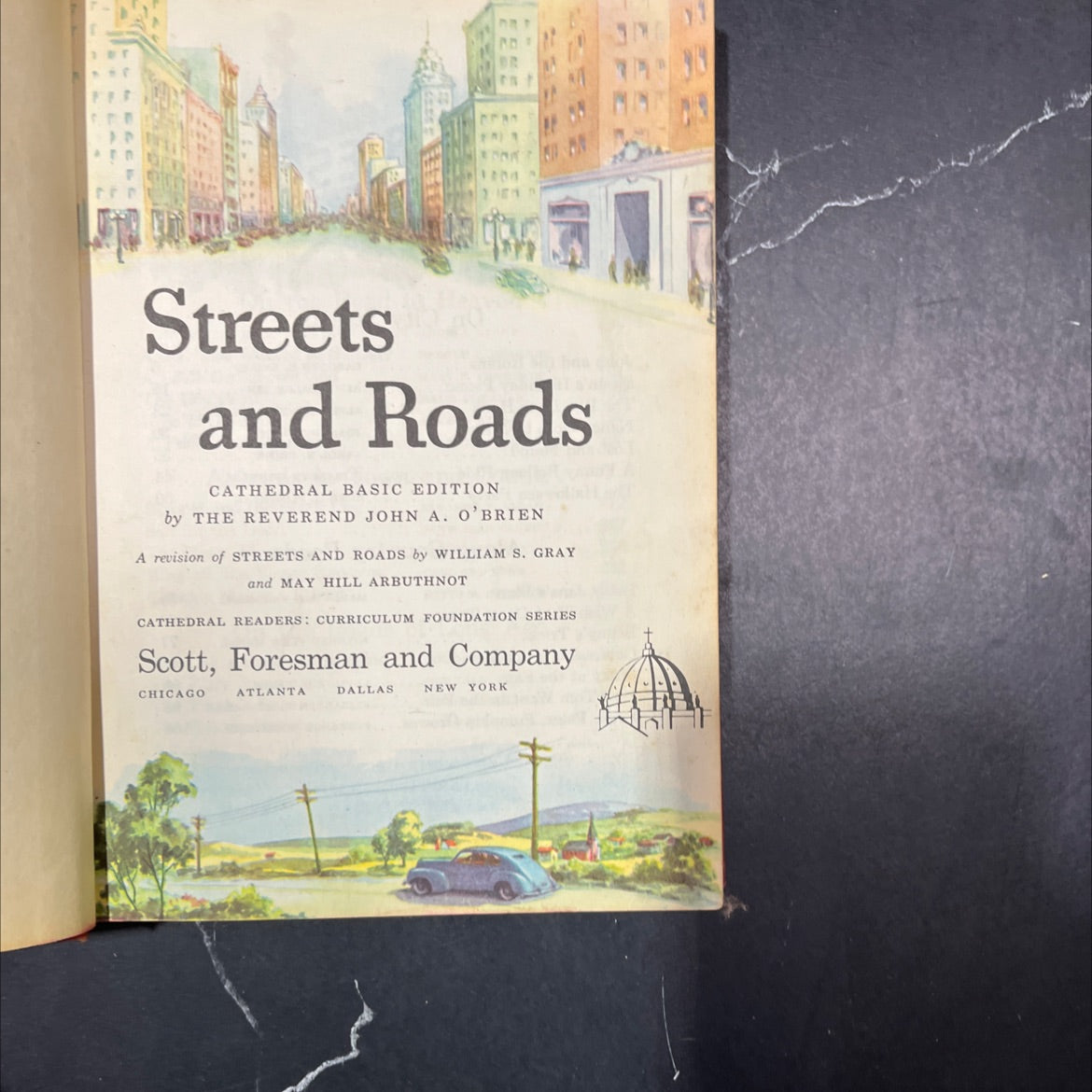 streets and roads cathedral basic edition book, by the reverend john a. o'brien, 1947 Hardcover image 2