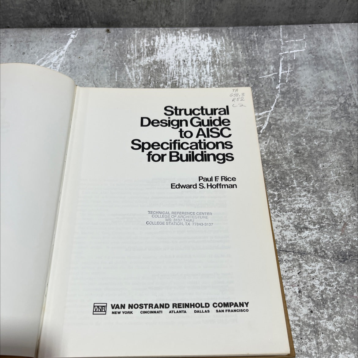 structural design guide to aisc specifications for buildings book, by Paul F. Rice, Edward S. Hoffman, 1976 Hardcover image 2
