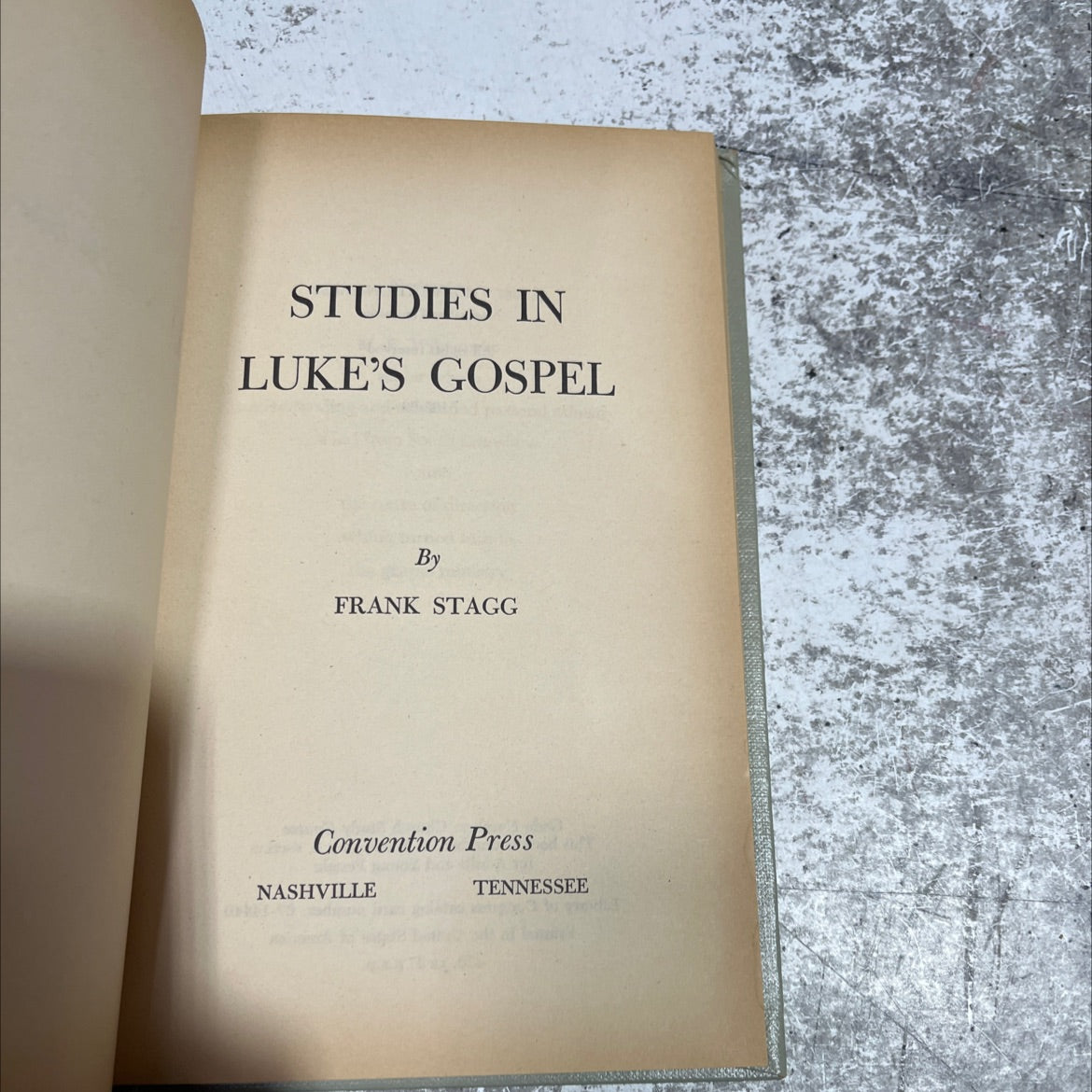 studies in luke's gospel book, by frank stagg, 1967 Hardcover image 2