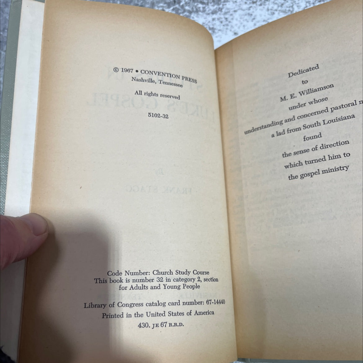studies in luke's gospel book, by frank stagg, 1967 Hardcover image 3