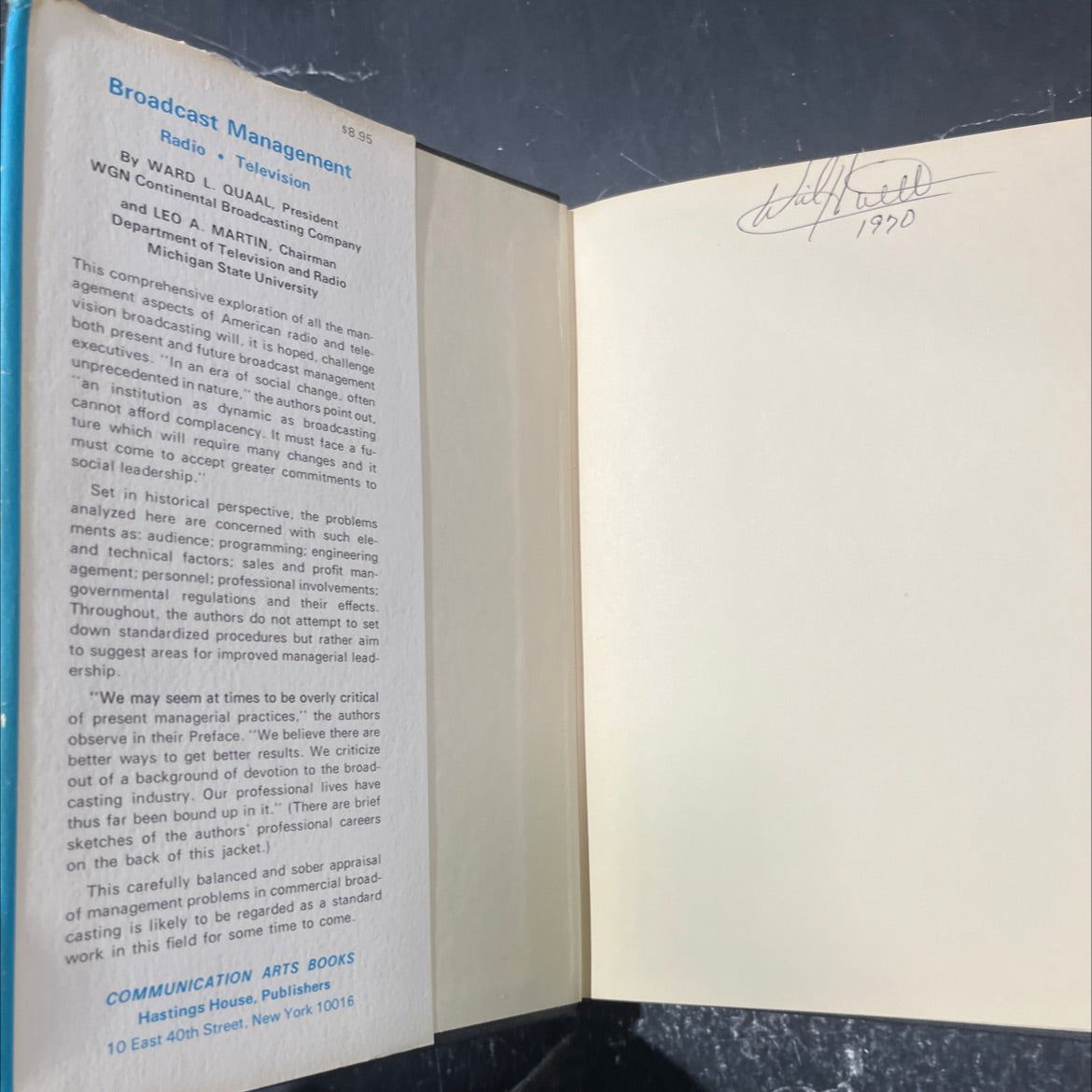 studies in media management broadcast management radio television book, by ward l. quaal, leo a. martin, 1969 Hardcover image 4
