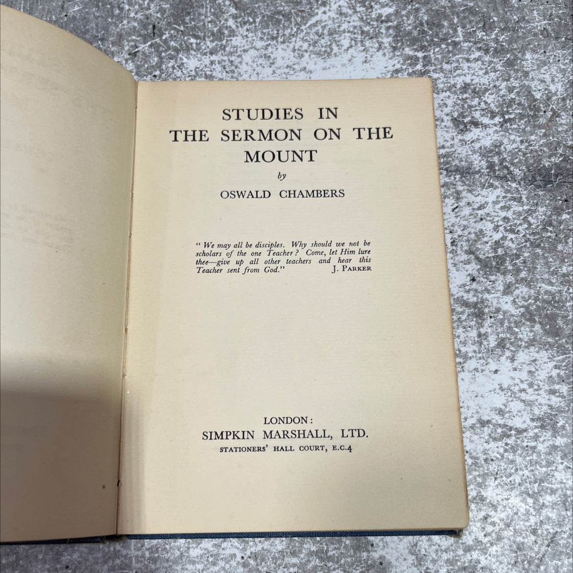 studies in the sermon on the mount book, by oswald chambers, 1932 Hardcover image 2