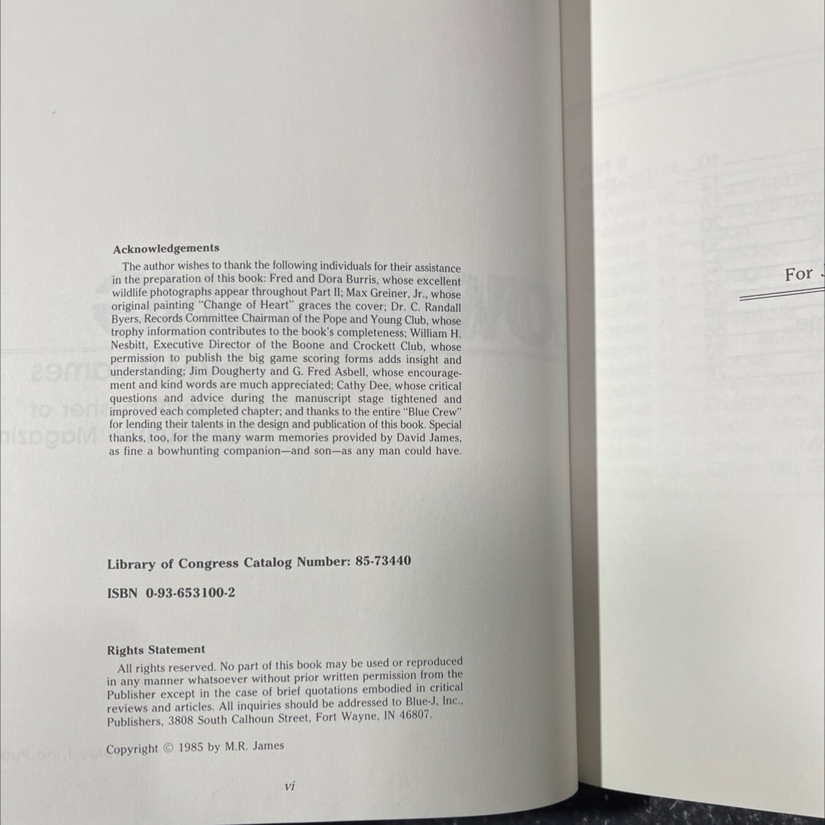 successful bowhunting book, by M.R. James, 1985 Hardcover image 3