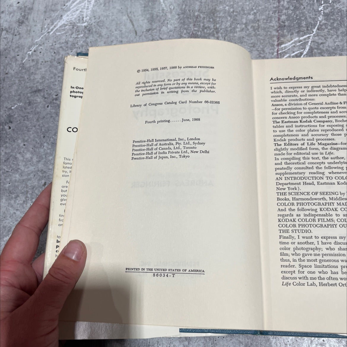 successful color photography fourth edition book, by andreas feininger, 1968 Hardcover image 3