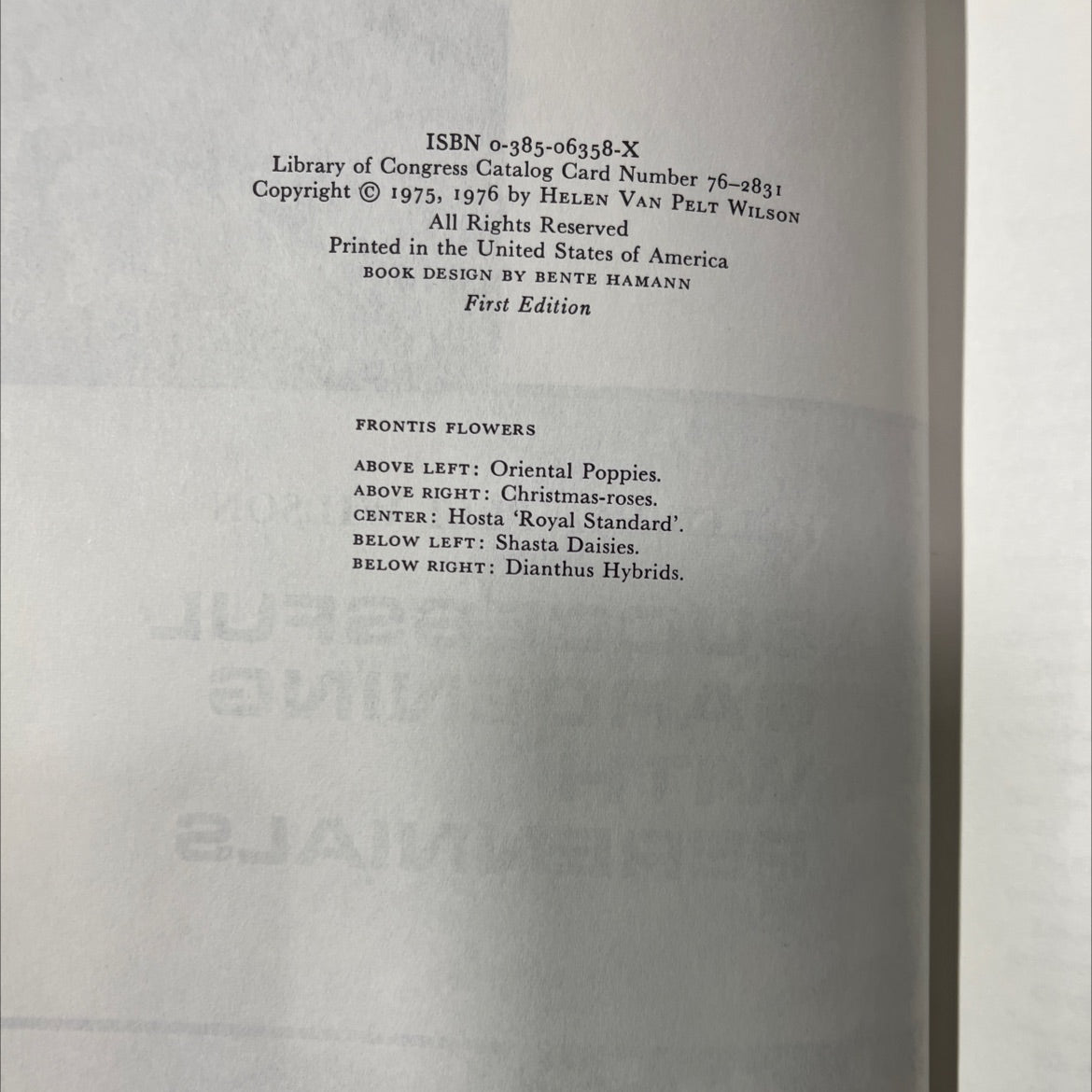 successful gardening with perennials book, by helen van pelt wilson, 1976 Hardcover image 3