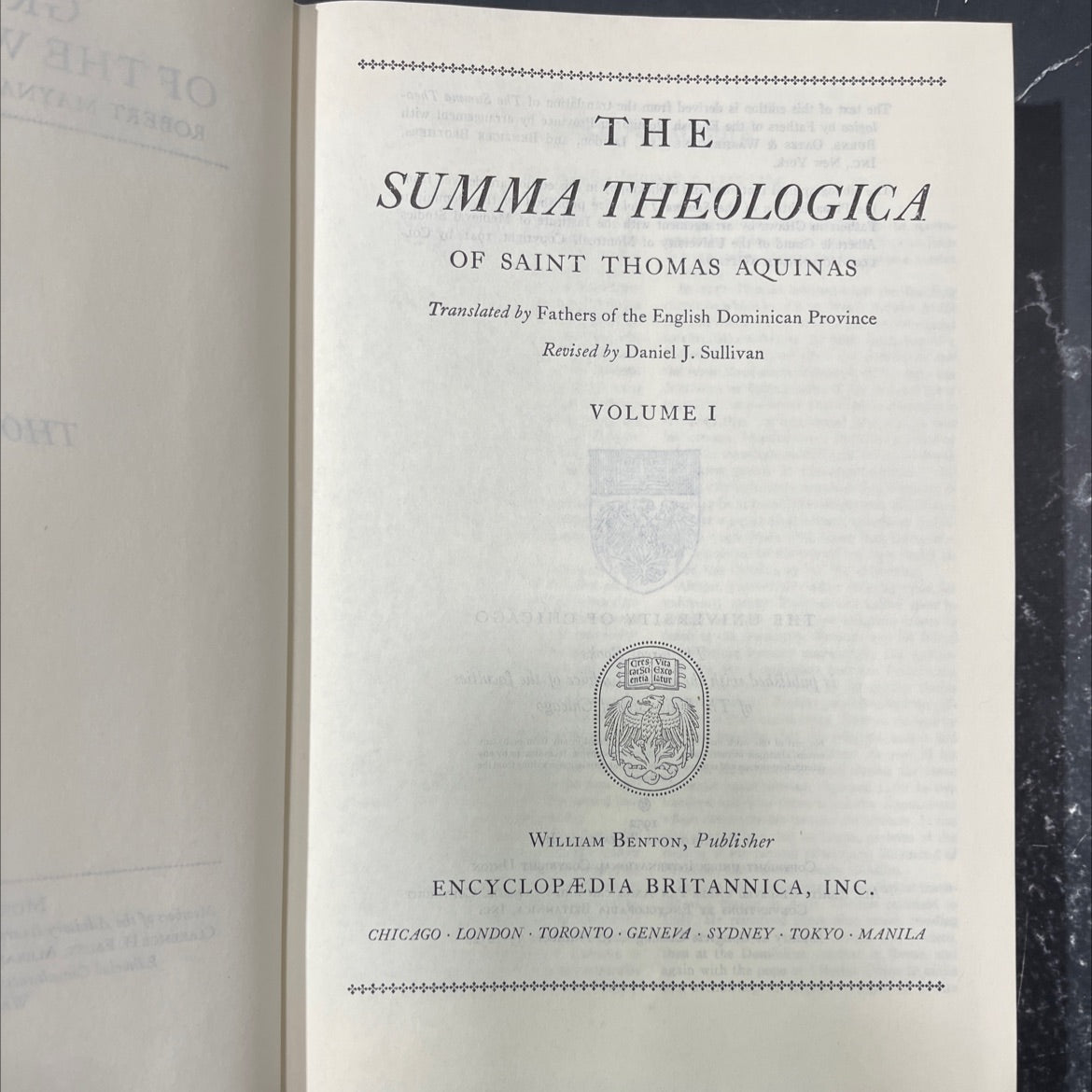 summa theologica book, by saint thomas aquinas, 1952 Hardcover image 2