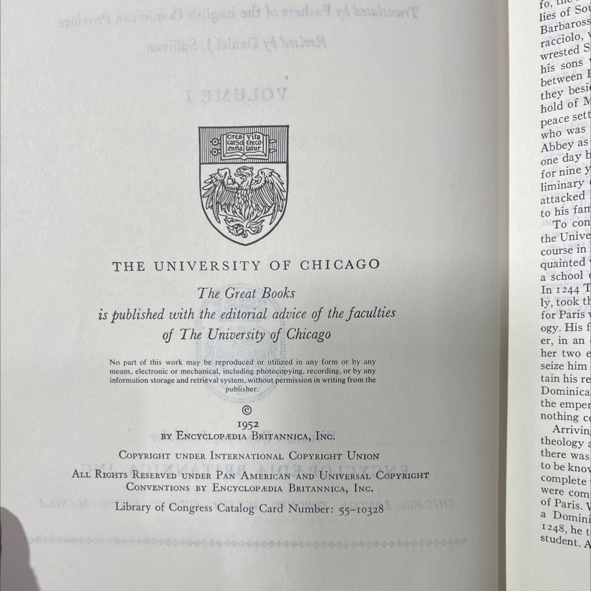 summa theologica book, by saint thomas aquinas, 1952 Hardcover image 3