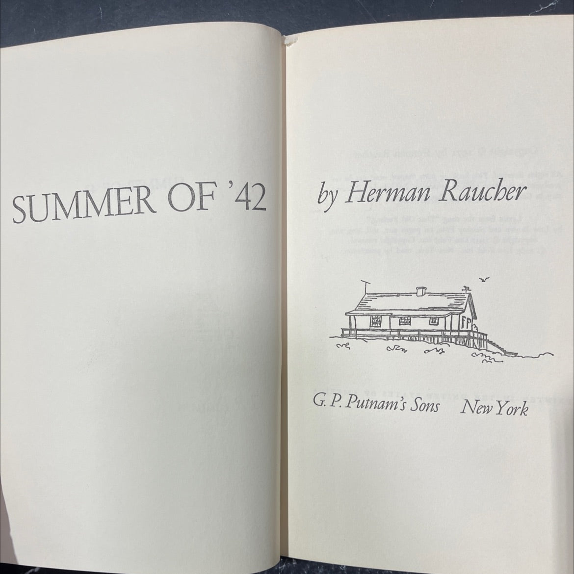 summer of '42 book, by herman raucher, 1971 Hardcover image 2