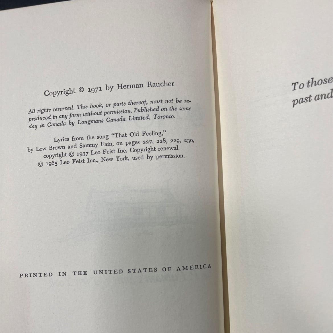 summer of '42 book, by herman raucher, 1971 Hardcover image 3