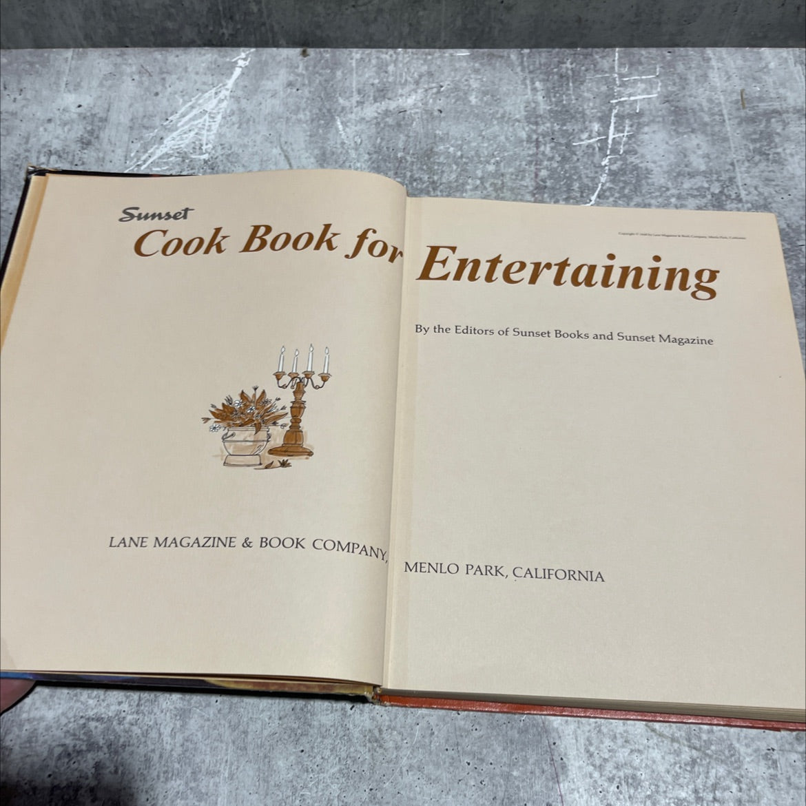 sunset cook book for entertaining book, by editors of sunset books and sunset magazine, unknown Hardcover image 3