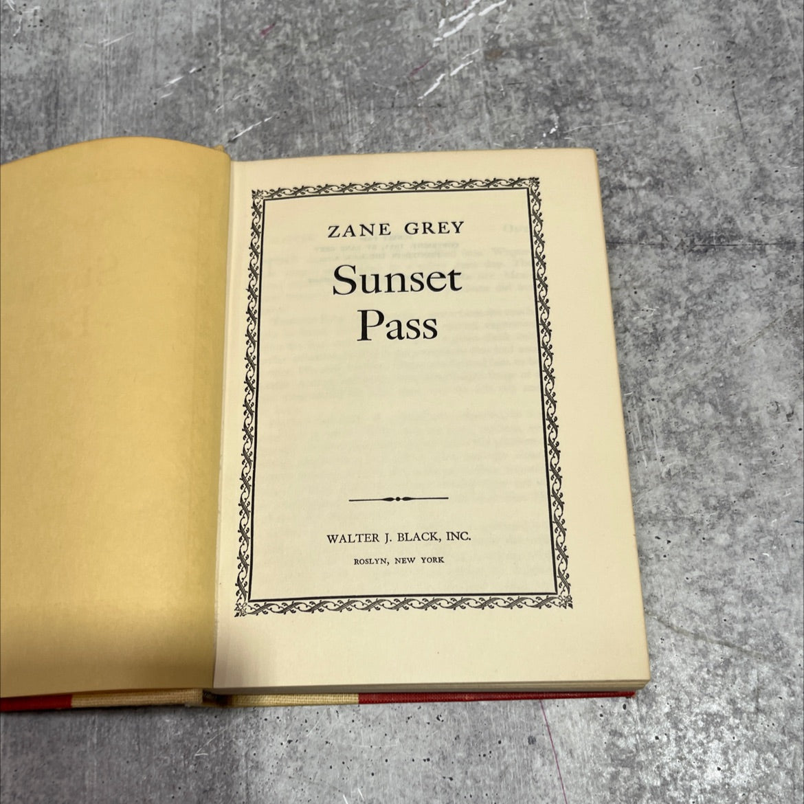 sunset pass book, by zane grey, 1931 Hardcover image 2