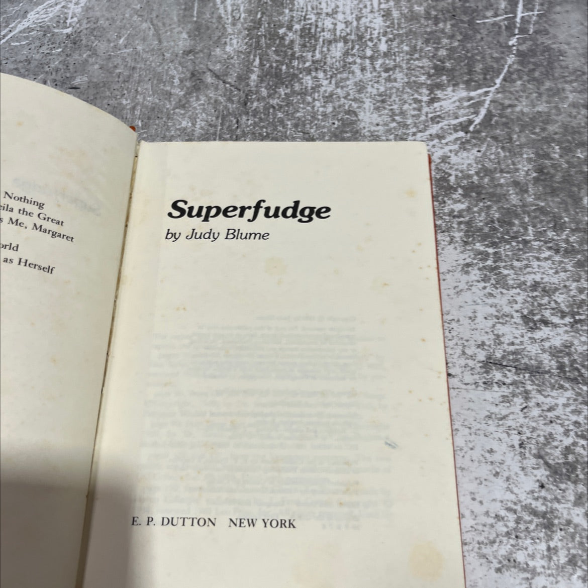 superfudge book, by judy blume, 1980 Hardcover image 2