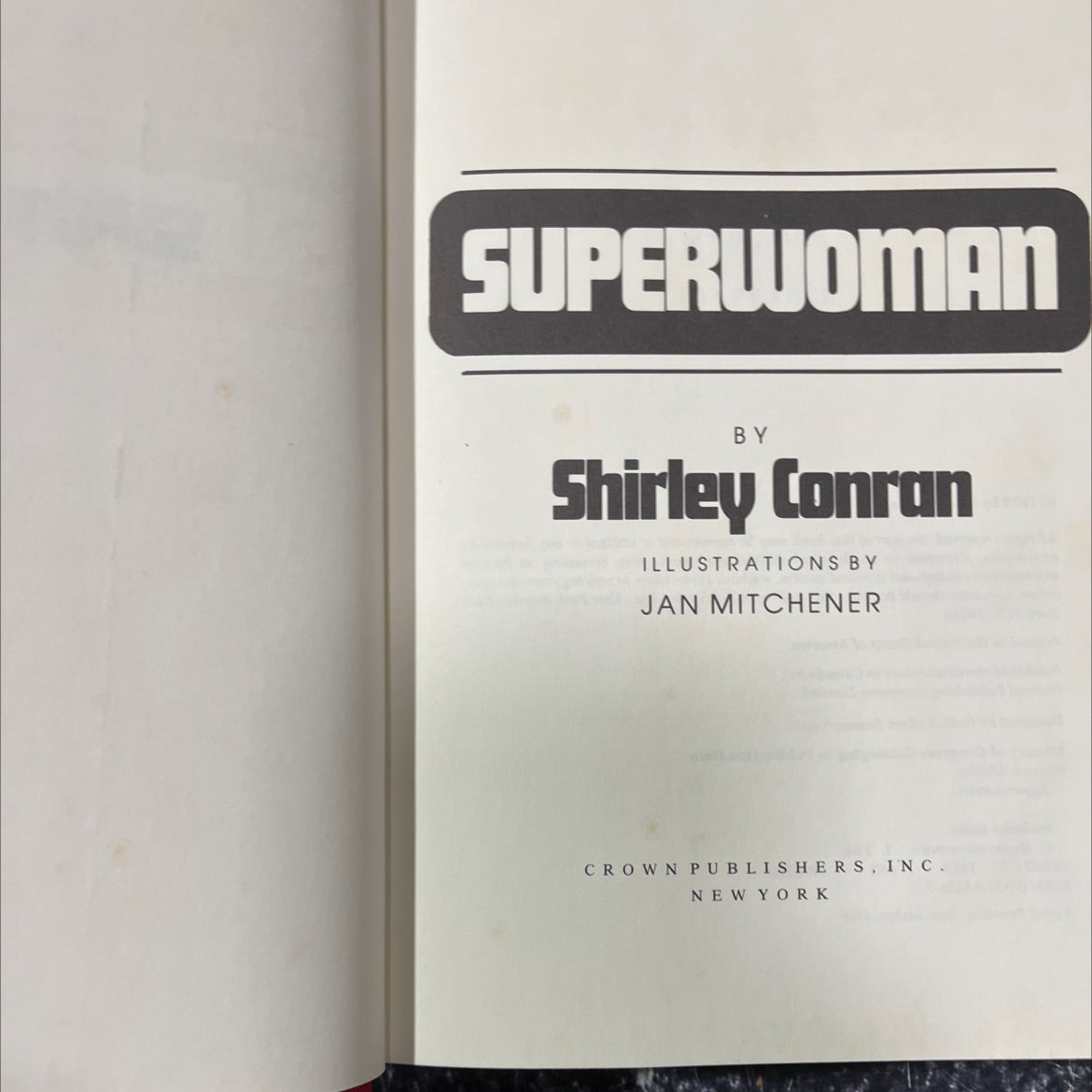 superwoman book, by Shirley Conran, 1978 Hardcover image 2