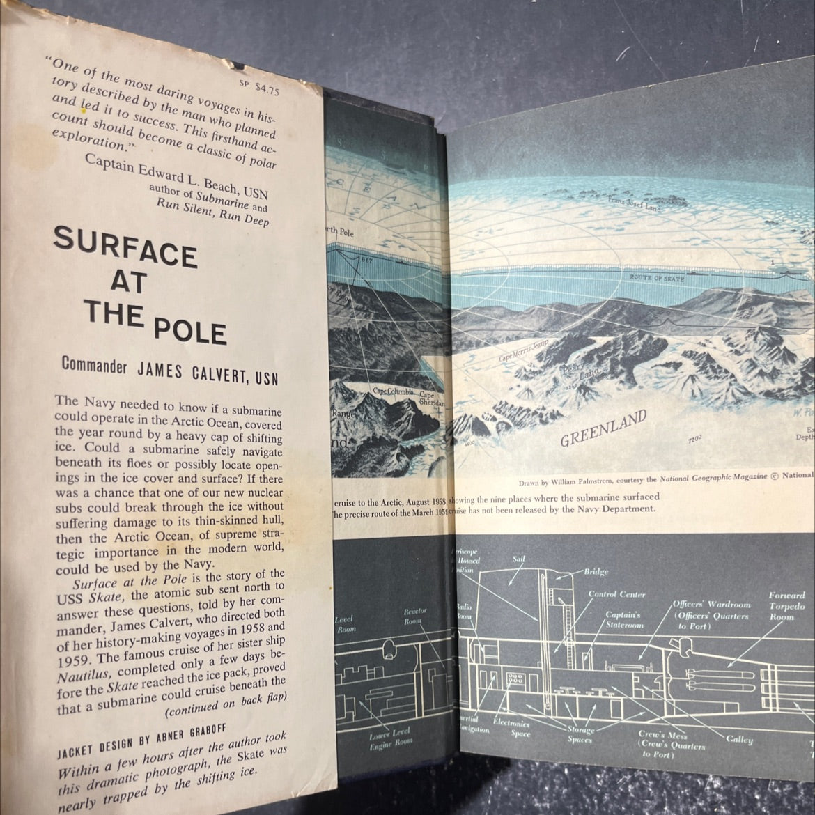surface at the pole book, by commander james calvert, 1960 Hardcover image 4