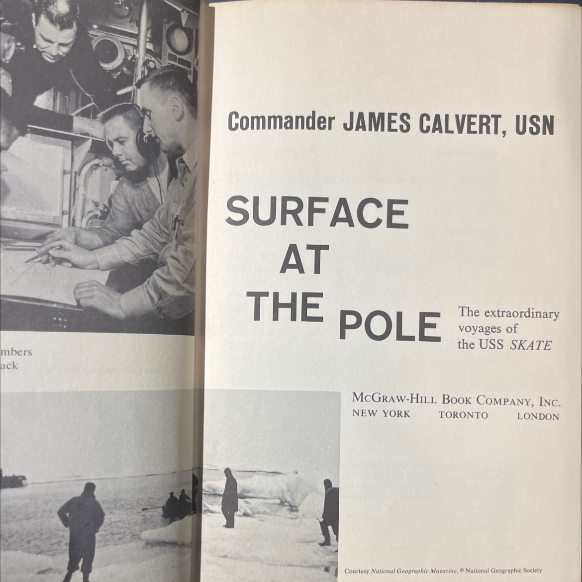 surface at the pole book, by commander james calvert, 1960 Hardcover image 2