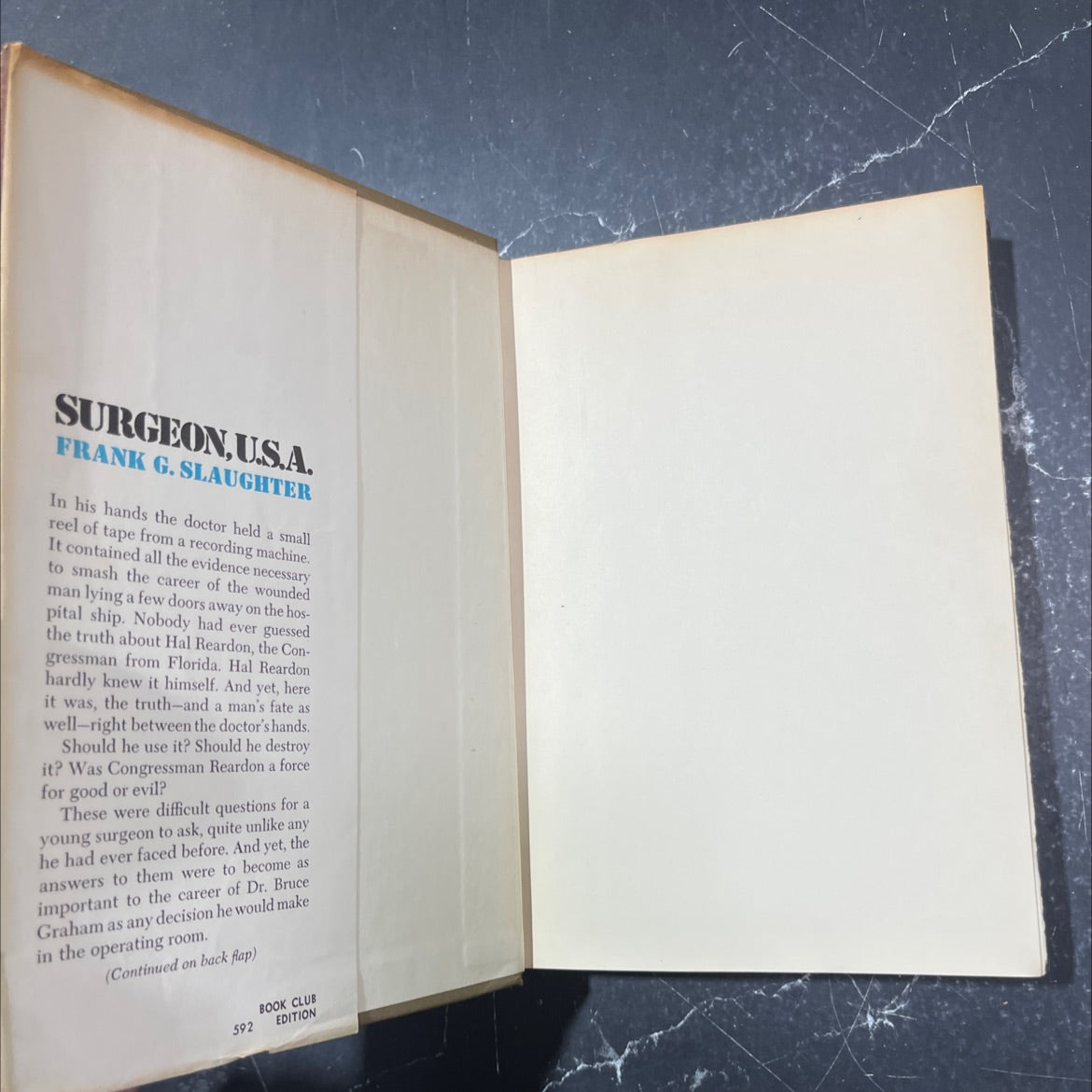 surgeon, u.s.a. book, by frank g. slaughter, 1966 Hardcover image 4