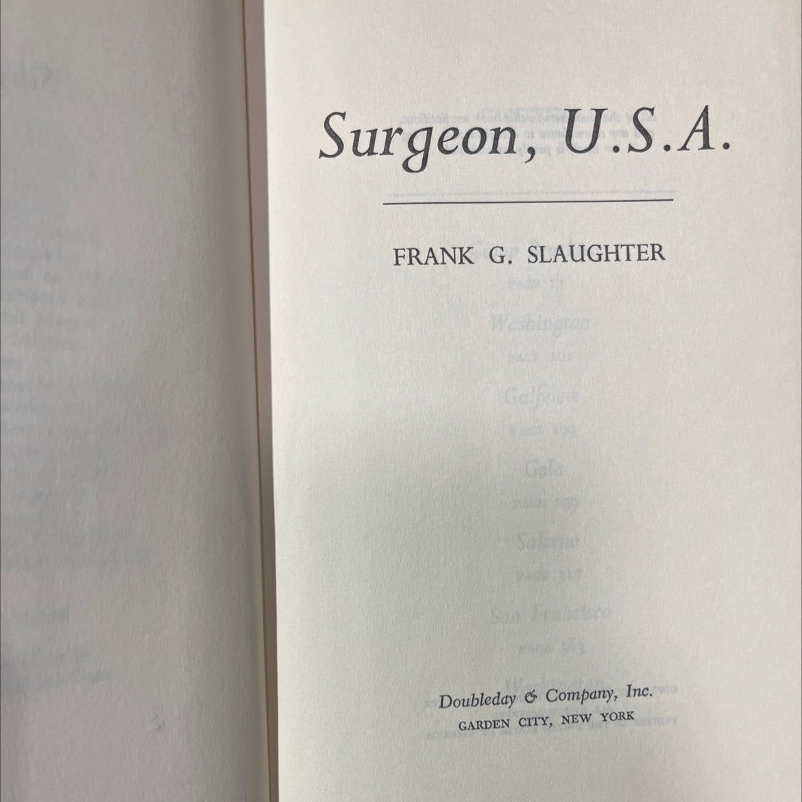 surgeon, u.s.a. book, by frank g. slaughter, 1966 Hardcover image 2