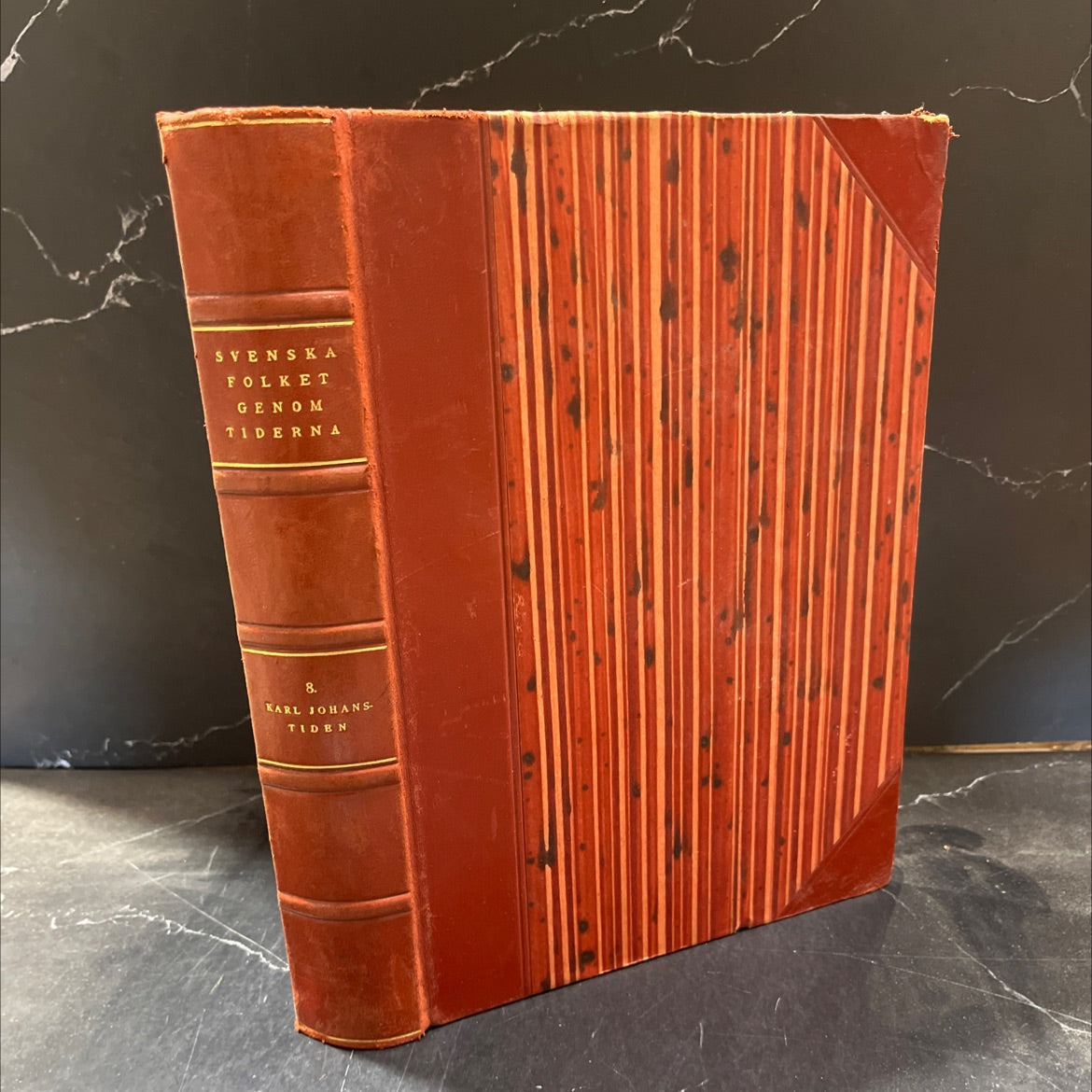 svenska folket genom tiderna vårt lands kulturhistoria i skildringar och bilder book, by ewert wrangel, 1970 Leather image 1